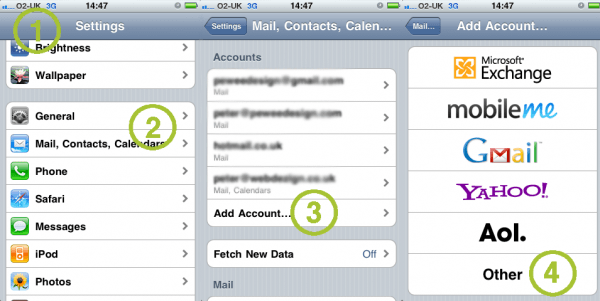 iOS email setup Setting up an email account on your iPhone