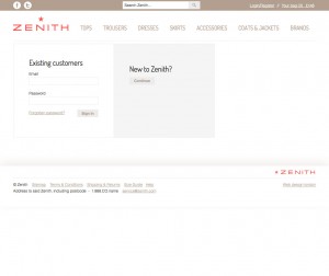 login screen Login - Ecommerce template